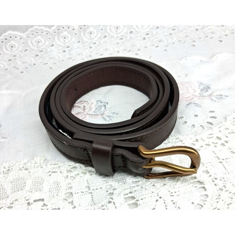Brandy Melville 35" Brown Leather Slim Dress Preppy Belt